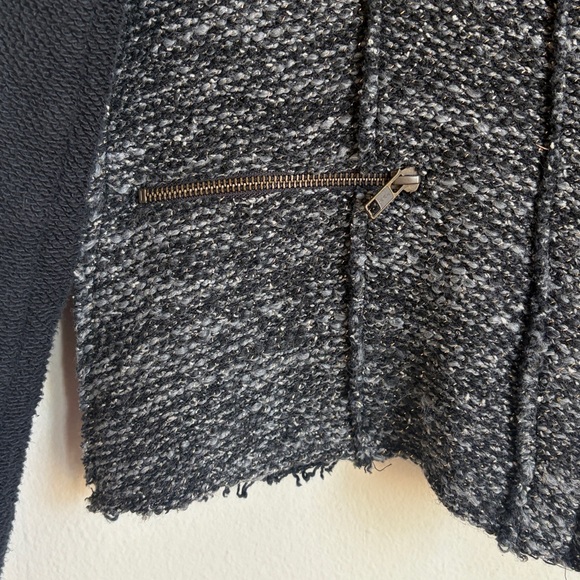 Anthropologie Cartonniere Wool Blend Grey Tweed Metallic Jacket - Picture 4 of 6